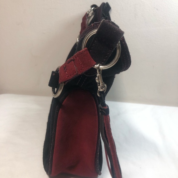 Vintage Hush Puppies Genuine Suede Hobo style purse bag 1980s Throwback - Picture 14 of 16